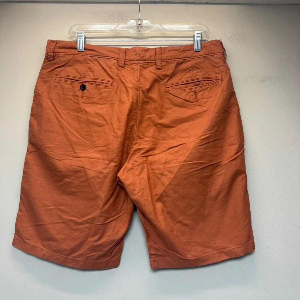 J.Crew Club Chino‎ Shorts Mens 34 Burnt Orange Excellent 10.5 Inseam Cotton